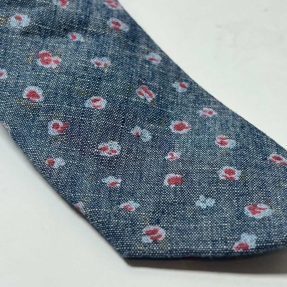 J. Crew Classic 100% Cotton Slim Navy Textured Tie